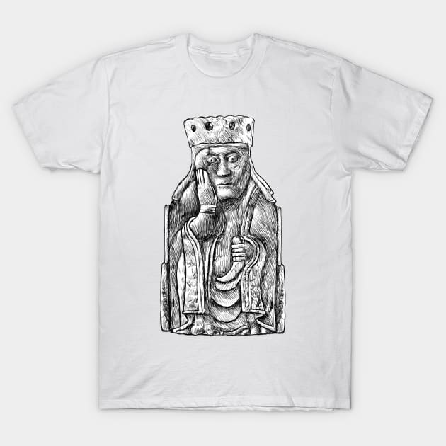 Royal Grace: The Lewis Chessmen Queen Design T-Shirt by Holymayo Tee